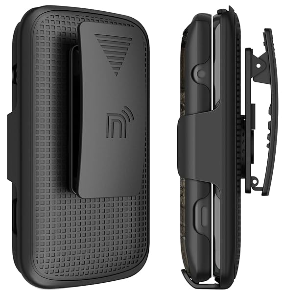 Nakedcellphone Outdoor Camouflage Case with Clip for Jitterbug Flip2 Tree Leaf Camo Cover and Belt Holster for Lively Flip Phone 4053SJ7 - View 10 of 10