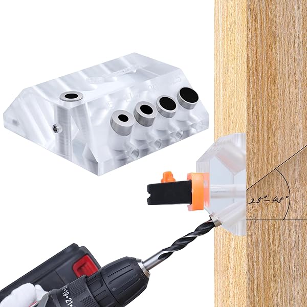 Muzata Muzata Multi Angle Cable Railing Drill Guide Jig Portable Template for Wood Post 4 Sizes 25 to 90 Degree Cable Railing Hardware Tool CT19 - View 2 of 7