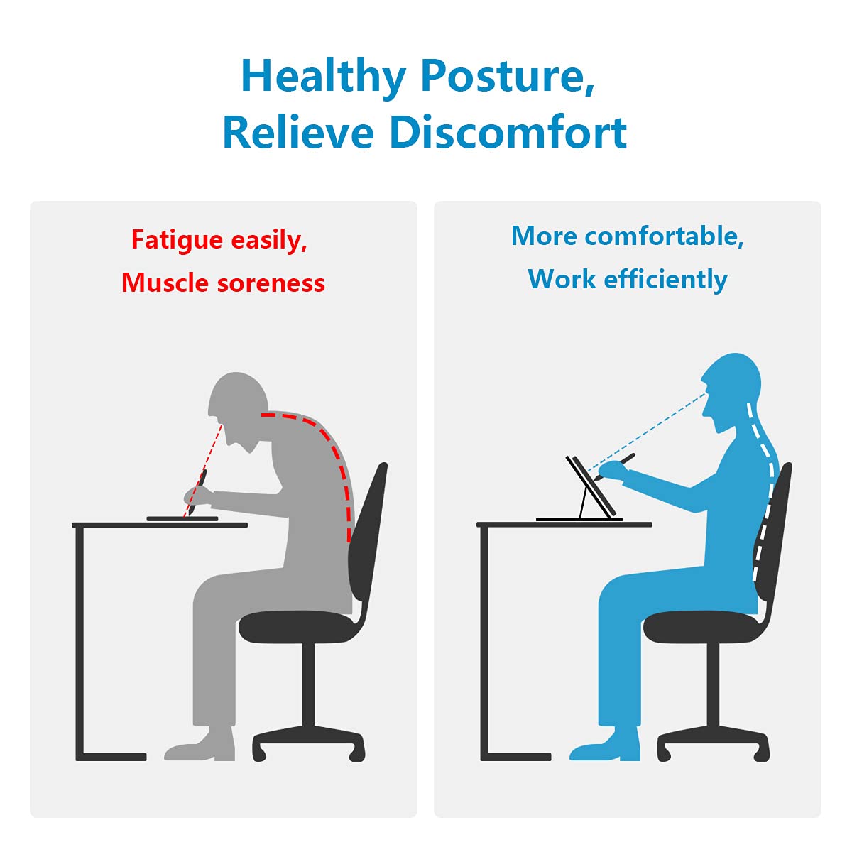 Adjustable Drawing Tablet and Laptop Stand with Phone Holder for 12-17 inch Devices 9 Levels of Angle Flexibility Foldable Design - View 3 of 9