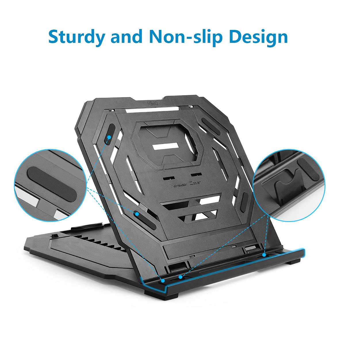 Adjustable Drawing Tablet and Laptop Stand with Phone Holder for 12-17 inch Devices 9 Levels of Angle Flexibility Foldable Design - View 4 of 9