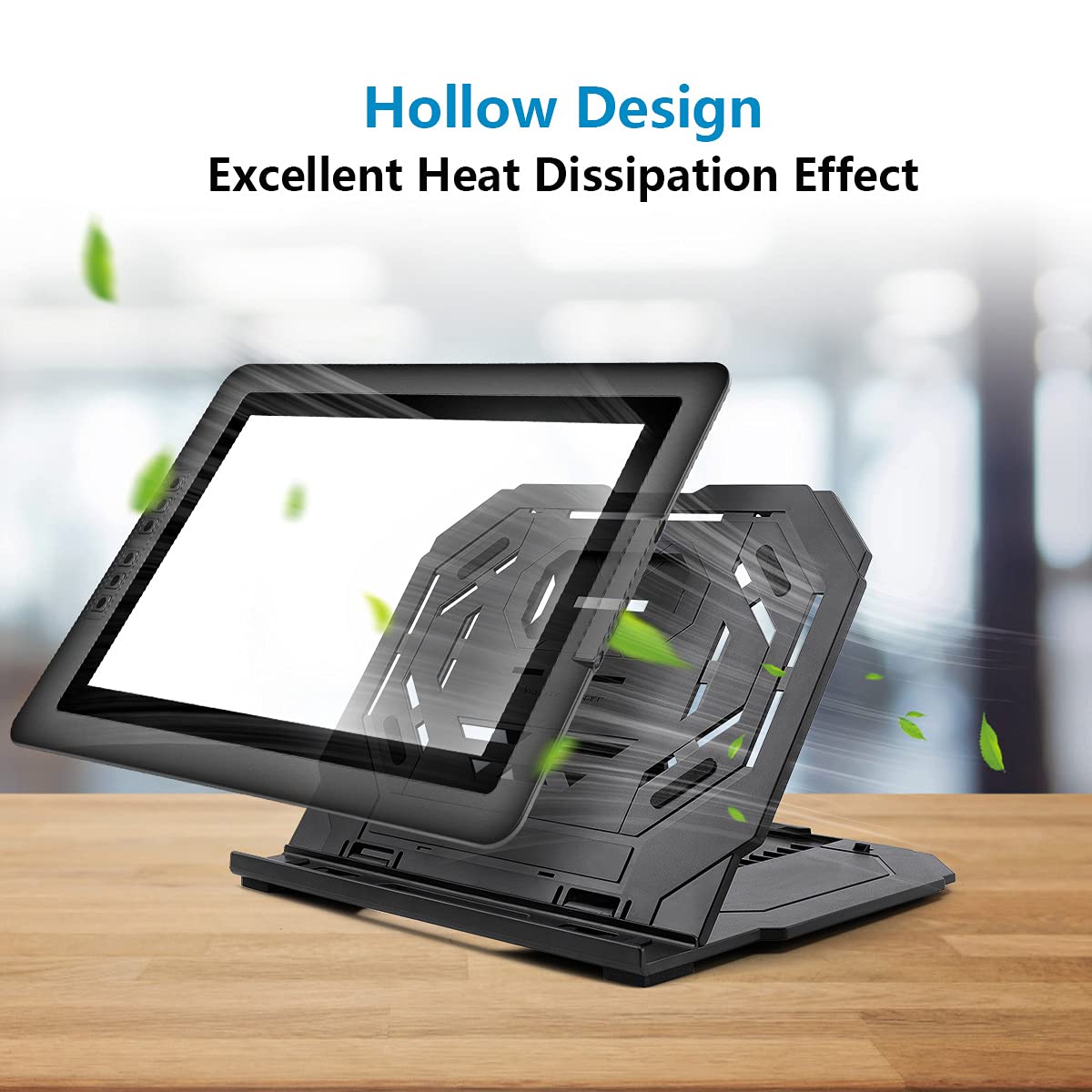 Adjustable Drawing Tablet and Laptop Stand with Phone Holder for 12-17 inch Devices 9 Levels of Angle Flexibility Foldable Design - View 7 of 9
