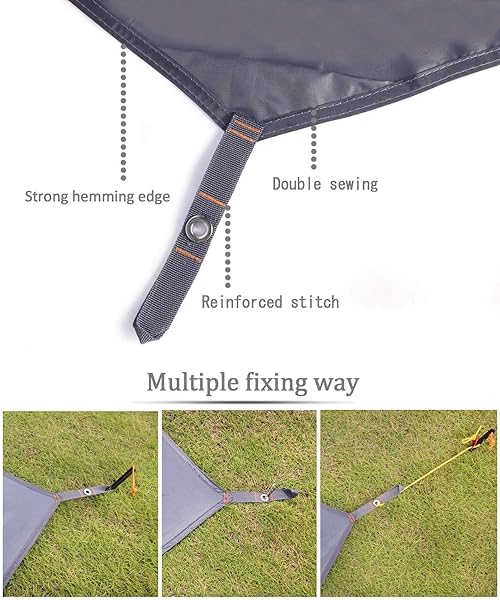 HIKEMAN Hikeman Hexagonal Tent Footprint Ultralight Waterproof Ground Sheet Mat for 1-4 Person Camping Hiking Picnic Backpacking - View 4 of 7