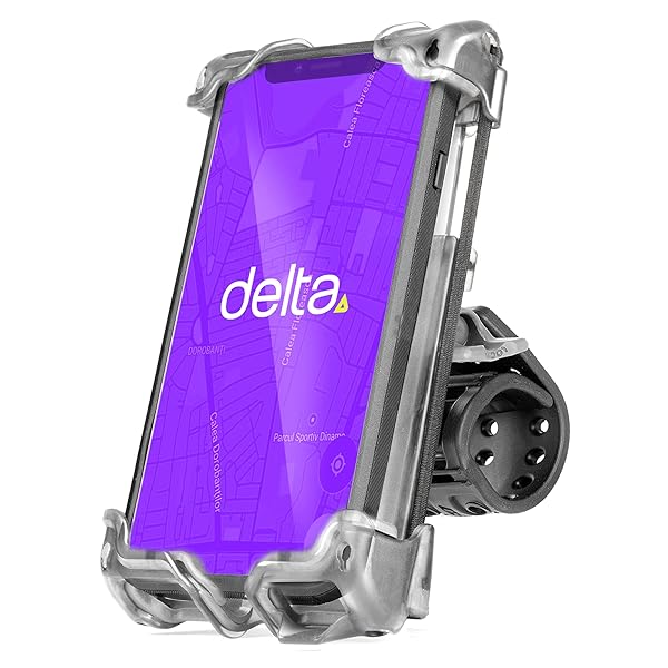 Delta Bike Phone Mount by Delta Cycle Universal Holder for Any Handlebar Fits All Phones Easily Accessible Bicycle Accessory for Adults