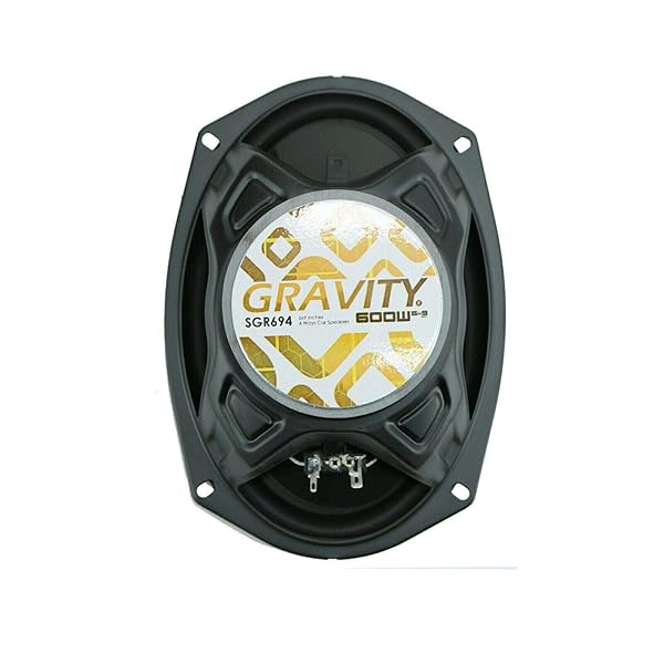 Gravity Gravity SGR694 6x9 Inch 4 Way Car Audio Speakers 600 Watts Full Range with Alpha Solid Rubber Cones 4 Ohms 94 dB Sensitivity Pair - View 6 of 8