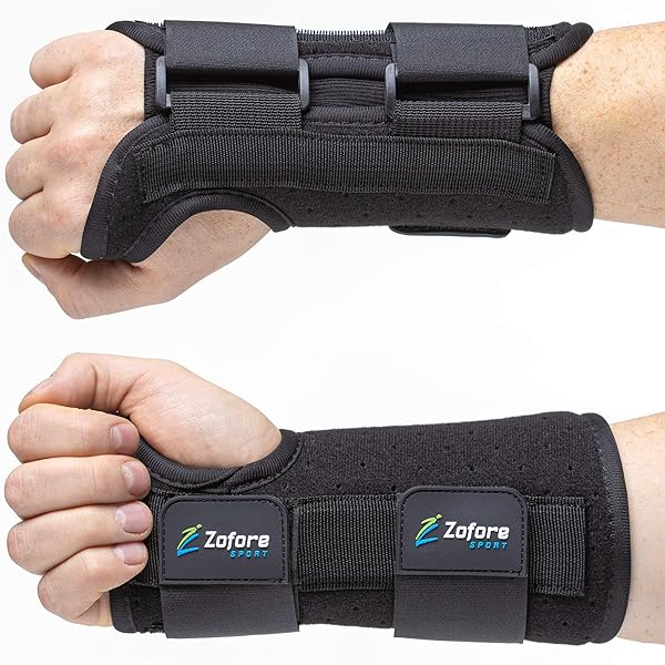 ZOFORE SPORT ZOFORE SPORT Carpal Tunnel Wrist Brace Support with Metal Splint for Pain Relief and Faster Recovery for Men and Women Left Size L/XL