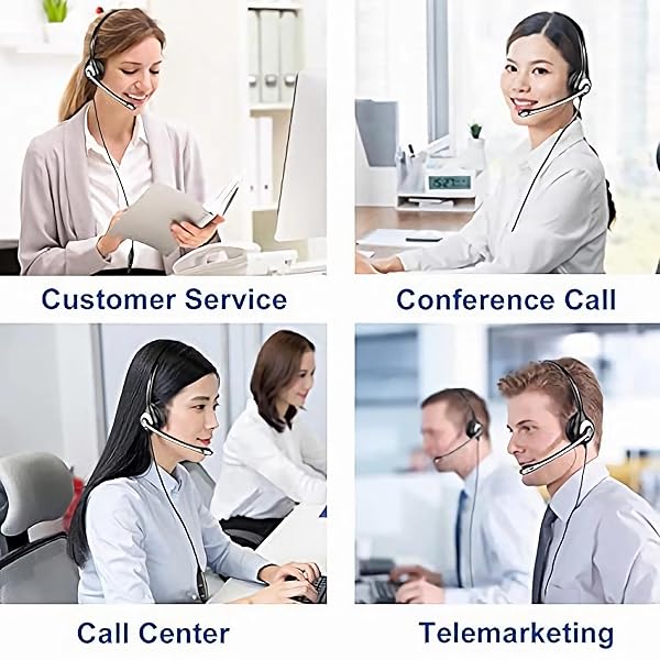 Wantek Wantek Cisco Phone Headset with Noise Cancelling Microphone Compatible with Cisco Office Phones and Plantronics M12 M22 - View 6 of 7