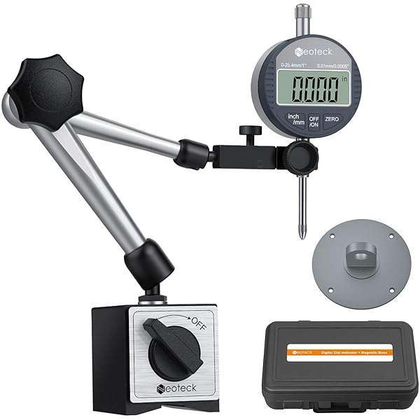Neoteck Neoteck Digital Dial Indicator Gauge Set with Magnetic Base & Case - Precision Measuring Tool for 3D Printers & Woodworking