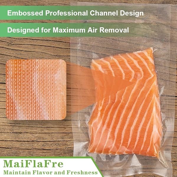MaiFlaFre MaiFlaFre 8 Pack Vacuum Sealer Bags Rolls 8x20 and 11x20 Heavy Duty BPA Free Compatible with All Vacuum Sealers - View 4 of 7
