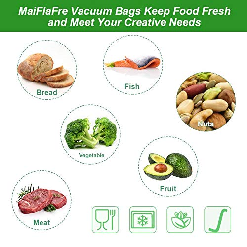 MaiFlaFre MaiFlaFre 8 Pack Vacuum Sealer Bags Rolls 8x20 and 11x20 Heavy Duty BPA Free Compatible with All Vacuum Sealers - View 7 of 7