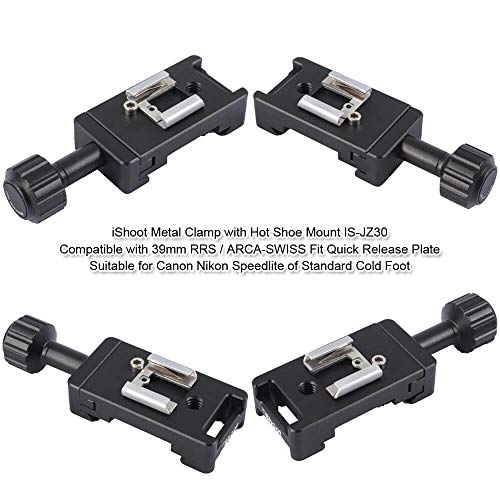 iShoot iShoot Metal Clamp Universal Hot Shoe Mount 39mm Arca-Swiss Quick Release L-Shaped Camera Holder Bracket Support Speedlite Flash - View 2 of 9