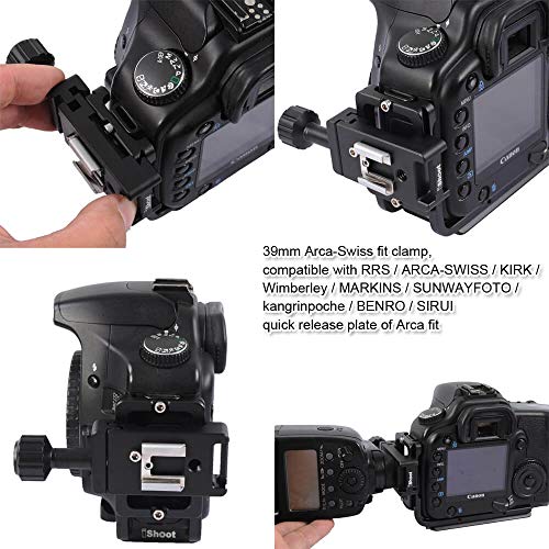 iShoot iShoot Metal Clamp Universal Hot Shoe Mount 39mm Arca-Swiss Quick Release L-Shaped Camera Holder Bracket Support Speedlite Flash - View 7 of 9