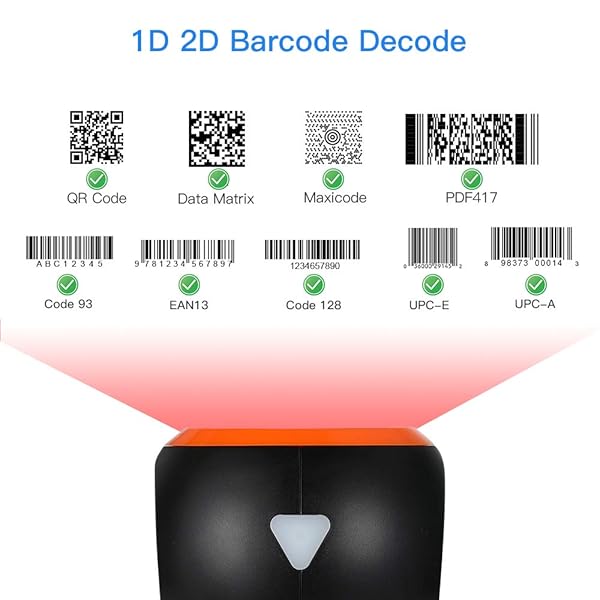 Eyoyo Eyoyo Hands-Free 1D 2D Desktop Barcode Scanner QR Reader for Warehouse Supermarket Retail Store Bookstore POS System - View 3 of 9