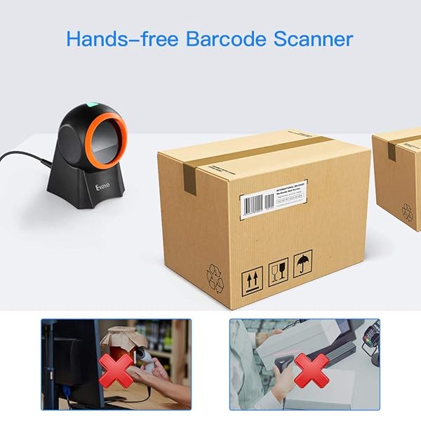 Eyoyo Eyoyo Hands-Free 1D 2D Desktop Barcode Scanner QR Reader for Warehouse Supermarket Retail Store Bookstore POS System - View 6 of 9