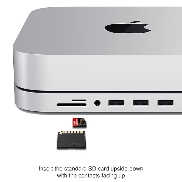 Satechi Satechi USB-C Hub & Stand for M1/M2 Mac Mini & Studio - Data Ports, Card Readers & Headphone Jack - View 4 of 7