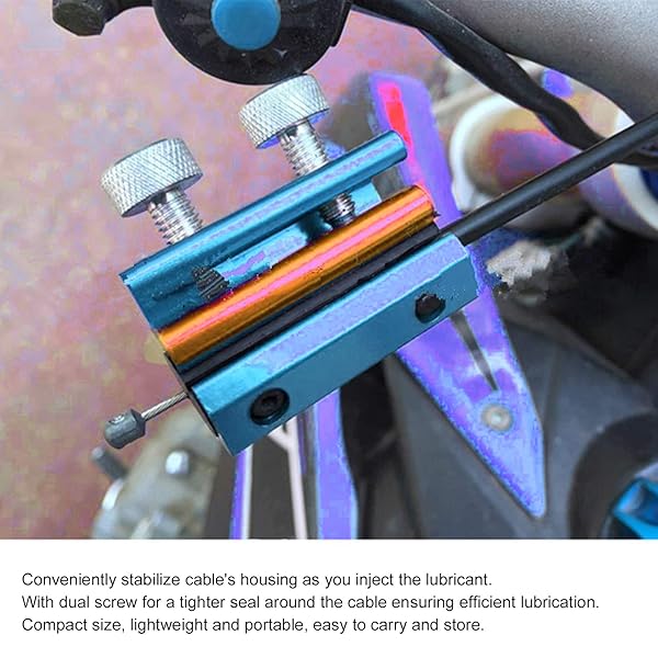 Aramox Motorcycle Aluminium Cable Lube Tool Portable Throttle Clutch Brake Lubrication Oiler Accessory for ATV B Blue - View 5 of 9