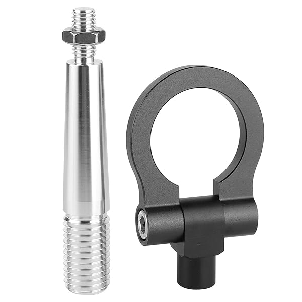 Aramox Screw on Tow Hook for JDM Car Front Bumper Track Racing Towing Ring Fit for FX35 FX45 FX50 QX7 Black - View 6 of 9