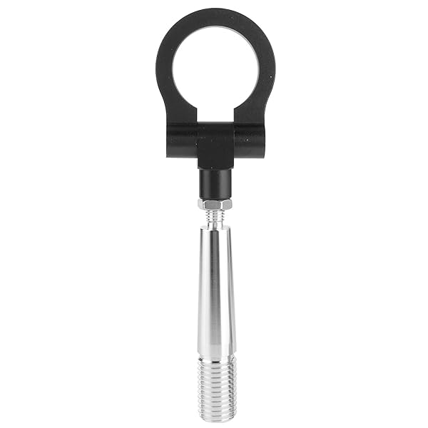 Aramox Screw on Tow Hook for JDM Car Front Bumper Track Racing Towing Ring Fit for FX35 FX45 FX50 QX7 Black - View 7 of 9