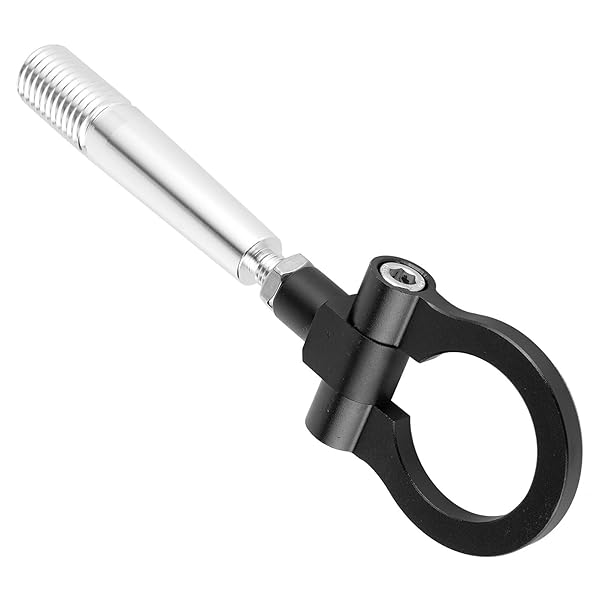 Aramox Screw on Tow Hook for JDM Car Front Bumper Track Racing Towing Ring Fit for FX35 FX45 FX50 QX7 Black - View 8 of 9