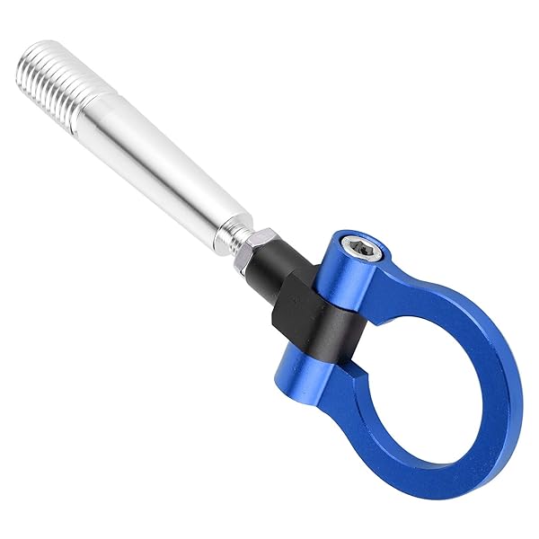 Aramox Aramox Screw-on Tow Hook for JDM Cars Front Bumper Racing Towing Ring Fit FX35 FX45 FX50 QX7 Blue - View 8 of 9