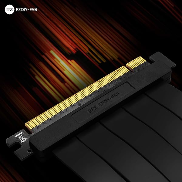 EZDIY-FAB EZDIY-FAB 20cm PCIe 3.0 16x High Speed Riser Cable GPU Extension Card Right Angle Connector - View 3 of 9