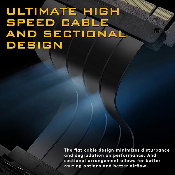 EZDIY-FAB EZDIY-FAB 30cm PCIe 3.0 16x High Speed Riser Cable GPU Extension Card Right Angle Connector - View 4 of 9