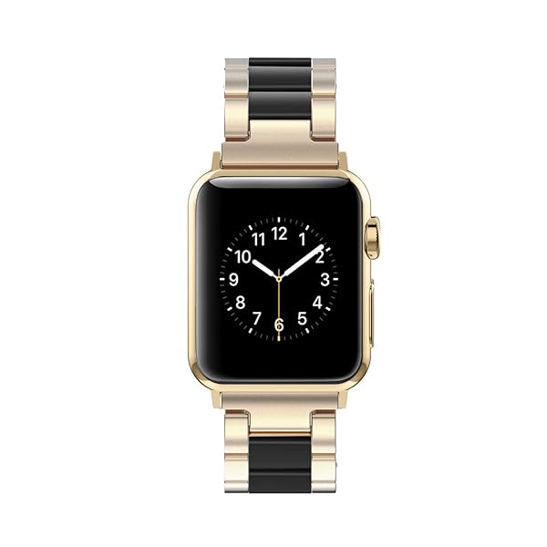 Wearlizer Wearlizer Stainless Steel Champagne Wristband for Apple Watch 42-49mm Women's Classic Strap Replacement Bracelet - View 4 of 6