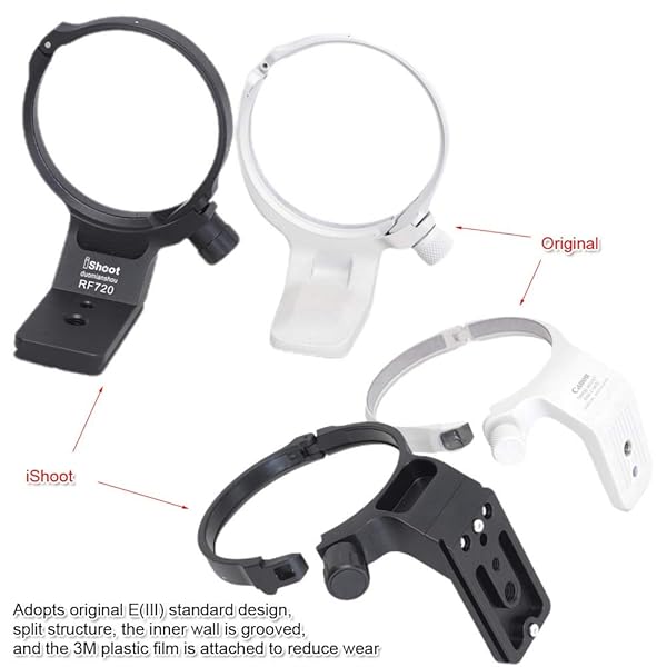 iShoot iShoot Metal Lens Collar for Canon RF 70-200mm f/2.8L - Arca-Swiss Tripod Mount & Quick Release Plate - View 8 of 11