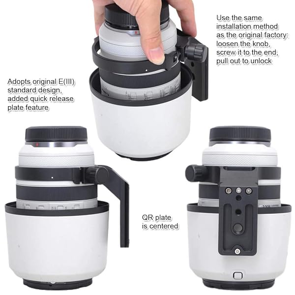 iShoot iShoot Metal Lens Collar for Canon RF 70-200mm f/2.8L - Arca-Swiss Tripod Mount & Quick Release Plate - View 9 of 11