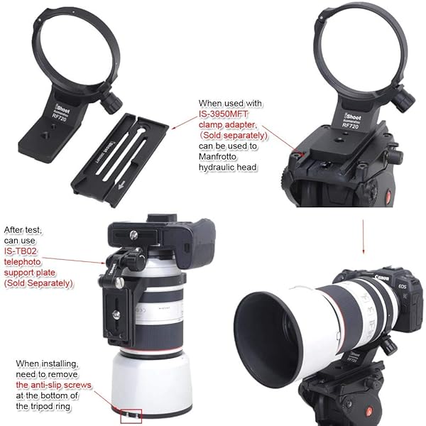 iShoot iShoot Metal Lens Collar for Canon RF 70-200mm f/2.8L - Arca-Swiss Tripod Mount & Quick Release Plate - View 11 of 11