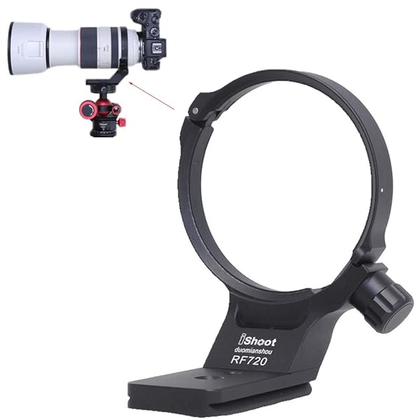 iShoot Metal Lens Collar for Canon RF 70-200mm f/2.8L - Arca-Swiss Tripod Mount & Quick Release Plate