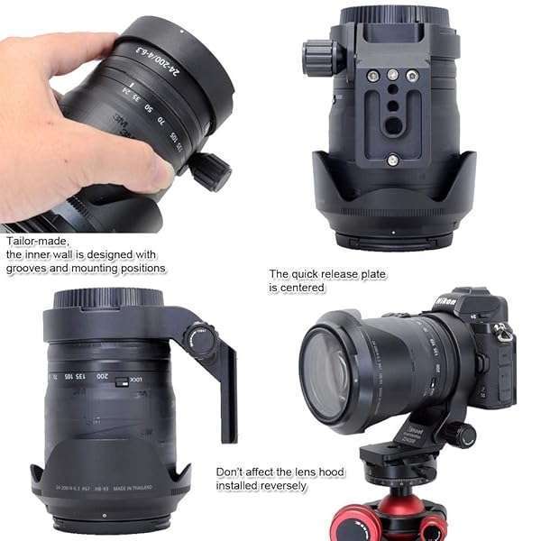 iShoot iShoot Lens Collar Tripod Mount for Nikon Z 24-200mm, DX 50-250mm & Nikkor Z 70-180mm - Arca-Swiss Quick Release Support - View 7 of 11