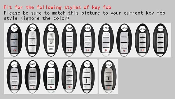 TANGSEN TANGSEN Blue TPU Key Fob Case for Infiniti Nissan 370Z Altima Armada Juke Leaf Maxima Rogue Titan XD Versa Keyless Entry Remote - View 4 of 6