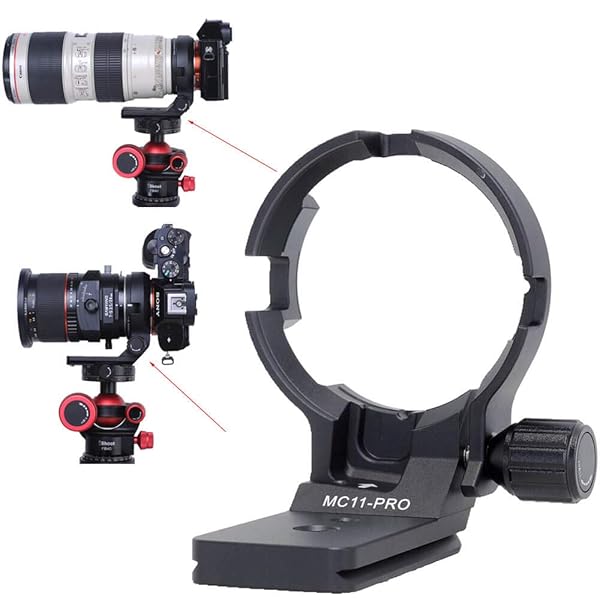 iShoot iShoot Lens Collar Tripod Mount for Canon EF-E & Sigma MC-11 - Arca-Swiss Quick Release Support - View 2 of 11