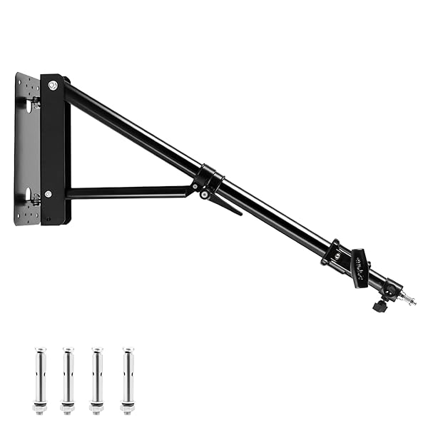 Selens "Selens Wall Mount Boom Arm: Adjustable 51" Camera Mount for Studio Lighting & Photography Gear" - View 2 of 11