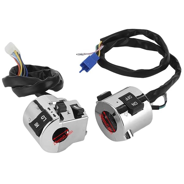Motorcycle Handlebar Switch Pair Universal Control Button for Turn Headlight Horn 25mm Durable and Reliable Motorcycle Accessory