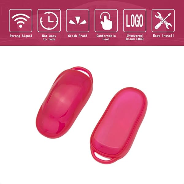 TANGSEN TANGSEN Red TPU Smart Key Fob Case for Tesla Model X Keyless Entry Remote Control Accessories - View 3 of 6