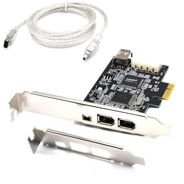 Pardarsey Padarsey PCIe Firewire Card: 4-Port IEEE 1394 Adapter for Windows 10/7/8 & Mac OS - Low Profile Bracket Included