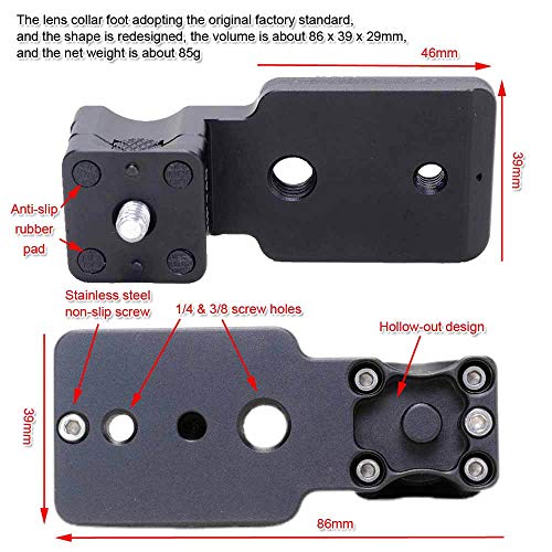 iShoot iShoot Metal Lens Collar Stand Tripod Mount Ring Base for Panasonic Leica DG Vario-Elmar 100-400mm f4-6.3 ASPH Power OIS Lens Support - View 3 of 9
