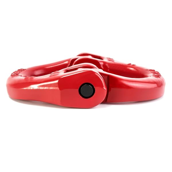 QWORK QWORK G80 Alloy Steel Hammerlock Coupling Link 1/2 Inch Red Painted 12000 lbs Working Load Limit 2 Pack - View 2 of 7