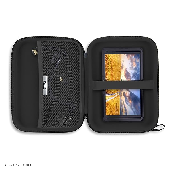 USA Gear USA GEAR 7.5 Inch Hard Shell Camera Monitor Case - Portable Video Monitor Bag Compatible with Feelworld Monitor, Atomos, SmallHD Focus, Shinobi SDI, Lilliput A7s, and More Video Monitors (Galaxy) - View 5 of 11