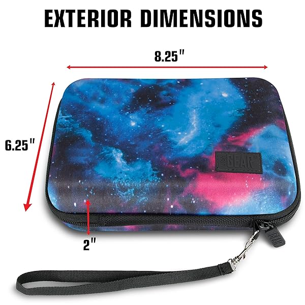 USA Gear USA GEAR 7.5 Inch Hard Shell Camera Monitor Case - Portable Video Monitor Bag Compatible with Feelworld Monitor, Atomos, SmallHD Focus, Shinobi SDI, Lilliput A7s, and More Video Monitors (Galaxy) - View 6 of 11