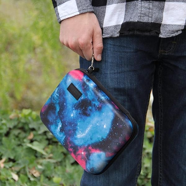 USA Gear USA GEAR 7.5 Inch Hard Shell Camera Monitor Case - Portable Video Monitor Bag Compatible with Feelworld Monitor, Atomos, SmallHD Focus, Shinobi SDI, Lilliput A7s, and More Video Monitors (Galaxy) - View 10 of 11