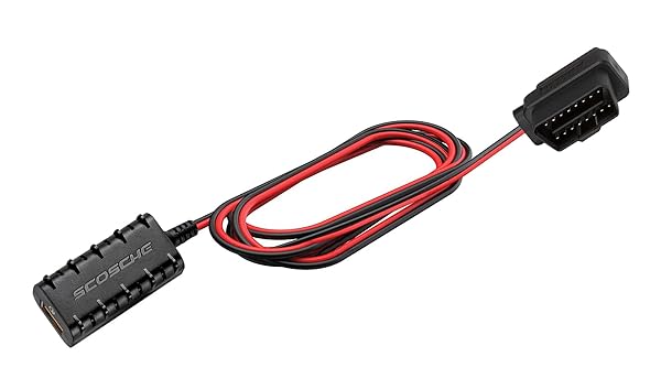 Scosche Scosche OBD2QC3 Dash Cam Hard Wire Kit: Quick Charge 3.0, 5FT Stealth Installation & Voltage Protection for Car Cameras - View 4 of 6