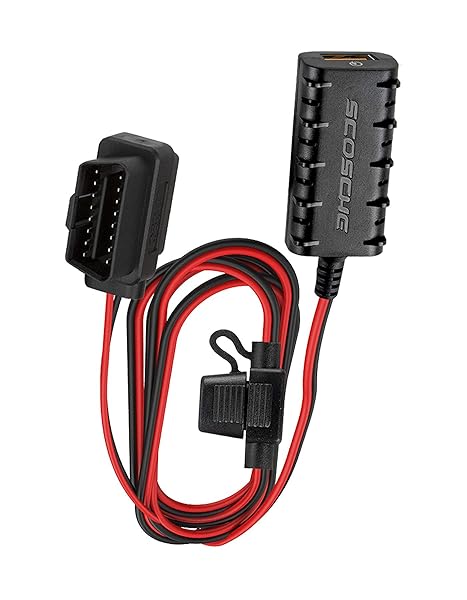 Scosche OBD2QC3 Dash Cam Hard Wire Kit: Quick Charge 3.0, 5FT Stealth Installation & Voltage Protection for Car Cameras