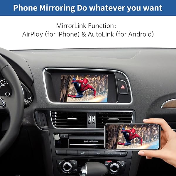 Road Top Road Top Wireless Carplay Android Auto Retrofit Kit for Audi A4 A5 S4 S5 RS4 RS5 Q5 2008-2015 with 3GMMI System Navigation and Camera Support - View 4 of 7