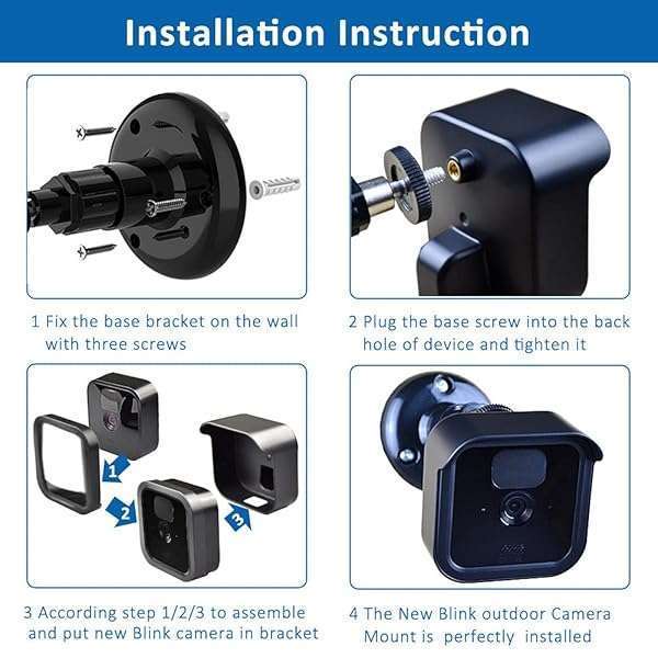 GoHonor 3rd Gen Blink Outdoor Camera Mount Bracket with Outlet Wall Mount - 5 Pack for Blink Sync Module 2 & Outdoor Camera System - View 7 of 9