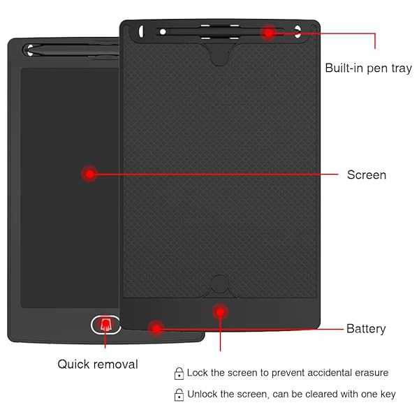 TIQUS TIQUS 2 Pack LCD Writing Tablet 8.5 Inch Ewriter Electronic Board for Adults Home Office with Stylus Black - View 2 of 8