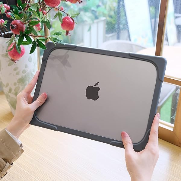 Batianda Batianda MacBook Air 13 Inch Case 2020 2019 2018 A2337 M1 A2179 A1932 Heavy Duty Shockproof Hard Shell with Kickstand and Keyboard Cover Grey - View 9 of 9