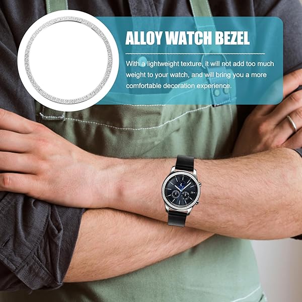 UKCOCO UKCOCO Samsung Watch 3 Bezel Diamond Adhesive Ring Cover Anti Scratch Protection 45mm 41mm Accessory - View 3 of 9