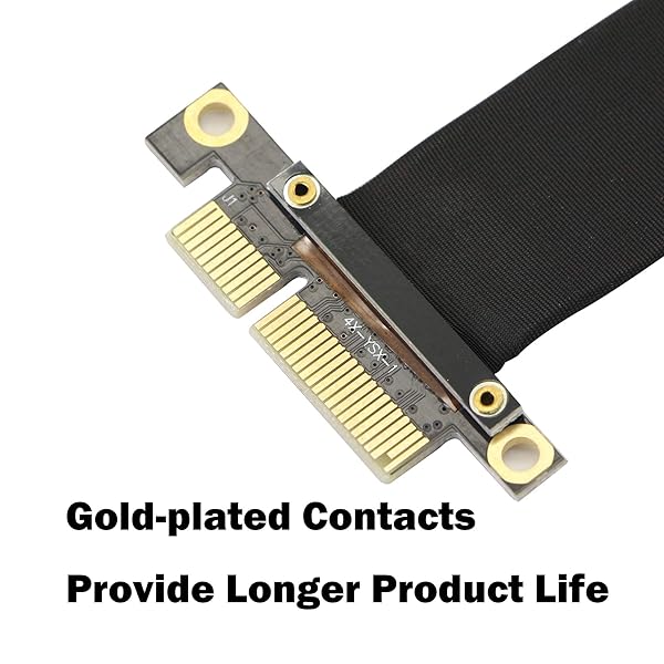 GINTOOYUN GINTOOYUN PCIe 4X Extension Cable - 23cm Riser Adapter for Graphics Card, PCI-Express 3.0 Male to Female, 180 Degree - View 4 of 8